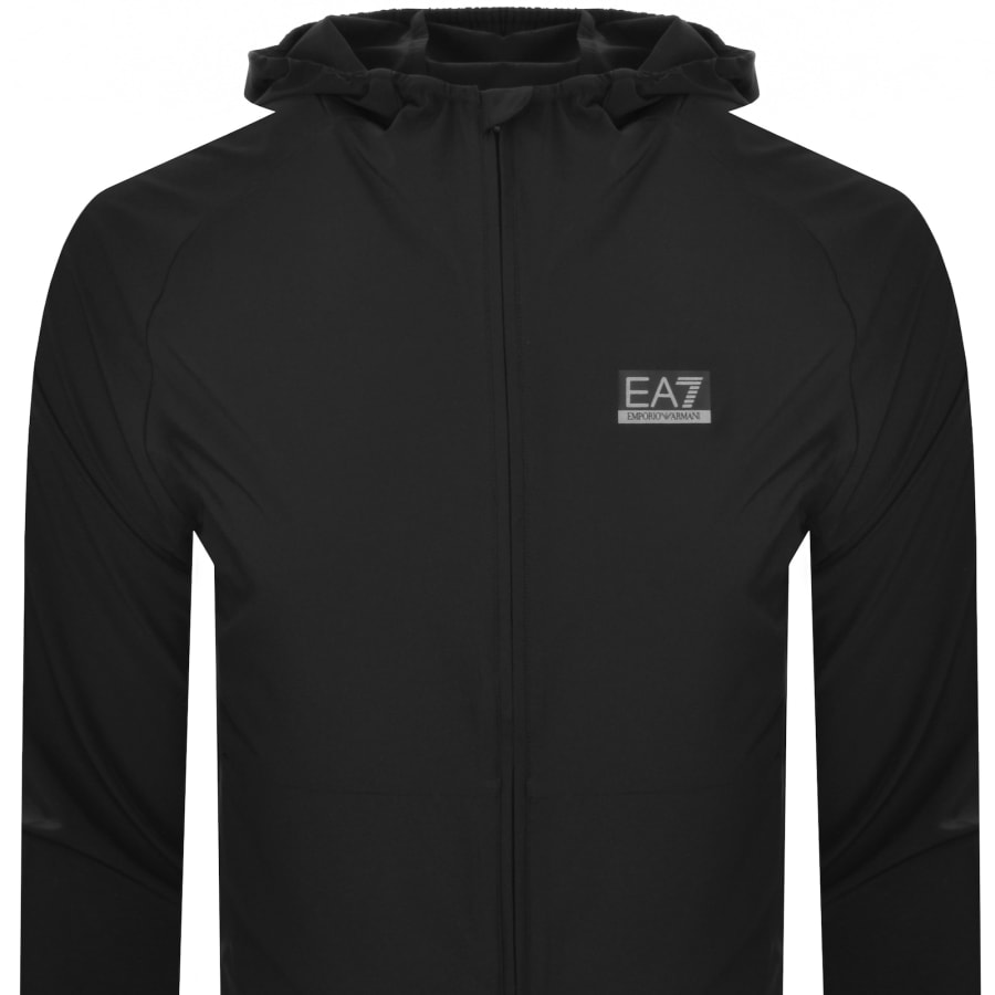 Ea7 coat black best sale
